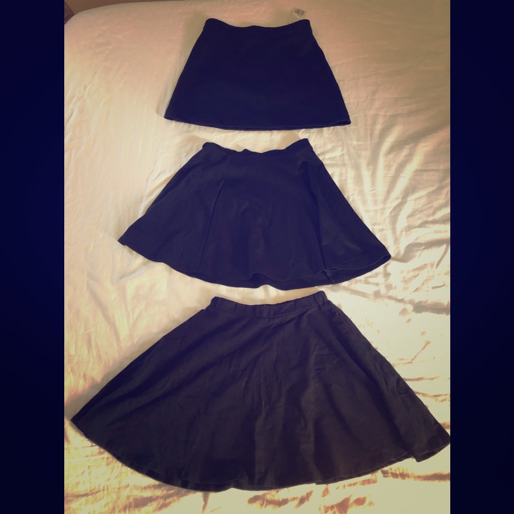 Black mini skirts